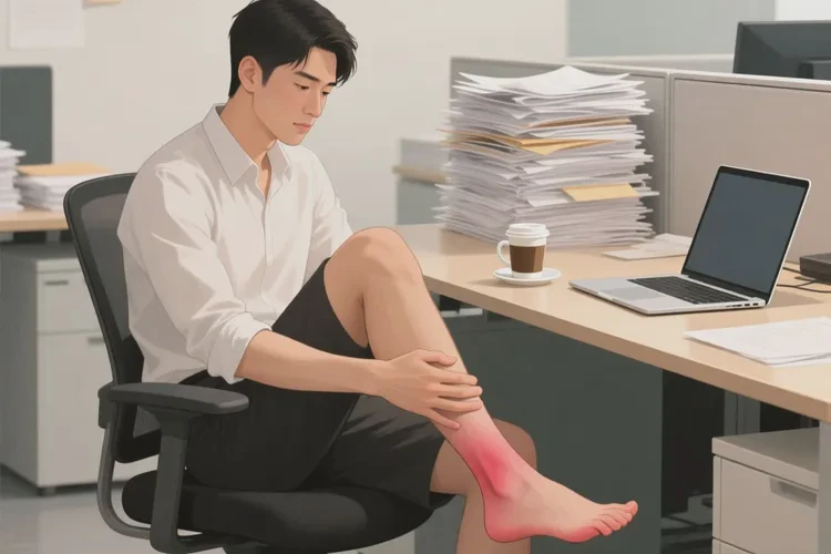 男人小腿上偶尔起湿疹能治愈吗(图1)