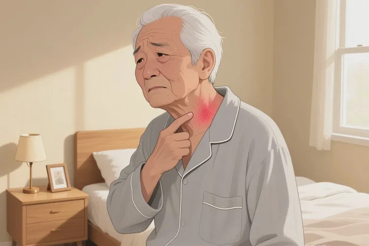 高龄老人脖子上起湿疹能治愈吗(图1)