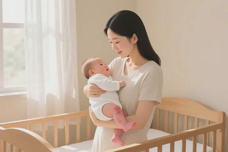 新生儿小腿上长湿疹能治愈吗(图1)