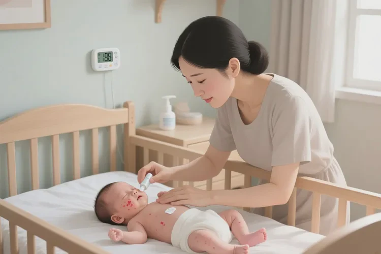 新生儿面部出现湿疹能治愈吗(图1)