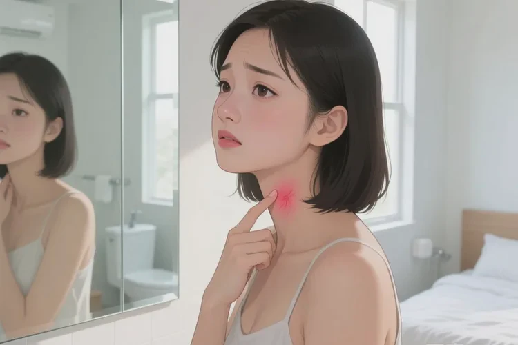 青年人脖子偶尔长湿疹能治愈吗(图1)