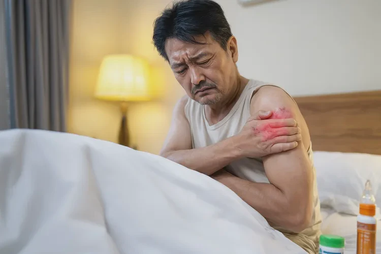 男性全身偶尔长湿疹能治愈吗(图1)