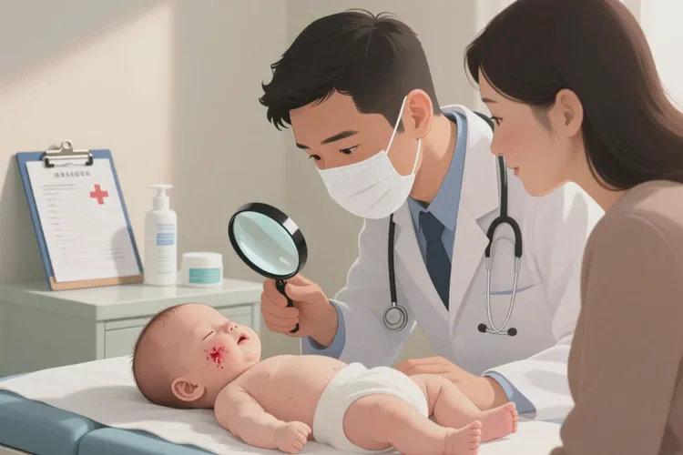 宝宝面部容易长湿疹能不能治愈(图1)