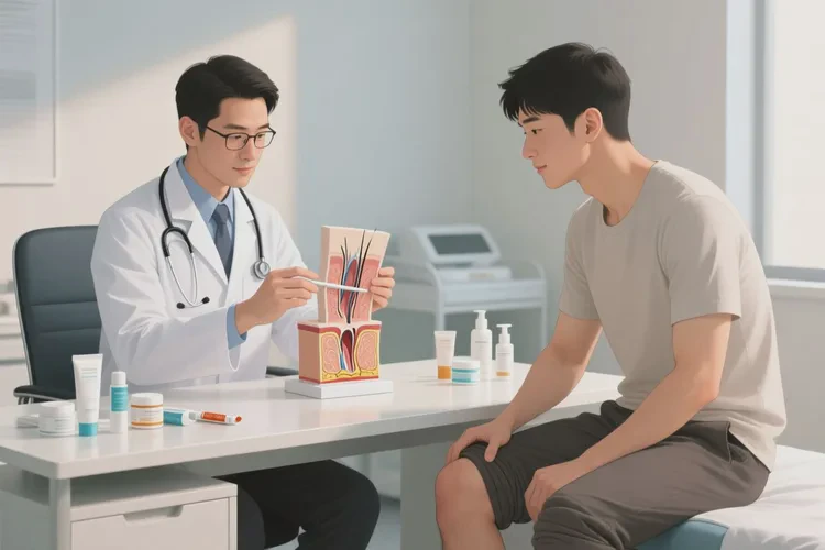 男性小腿上有湿疹能治愈吗(图2)