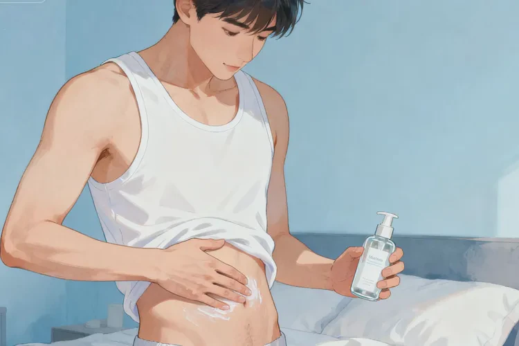 男性肚子上偶尔长湿疹能治愈吗(图1)