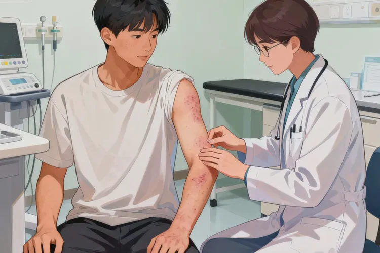 男性手臂上起湿疹能治愈吗(图1)