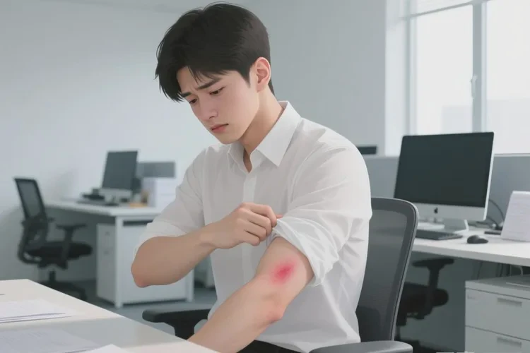 男人手臂上偶尔起湿疹能治愈吗(图1)