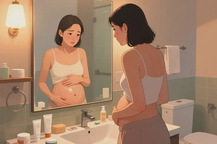 女性肚子上出现湿疹能治愈吗(图1)