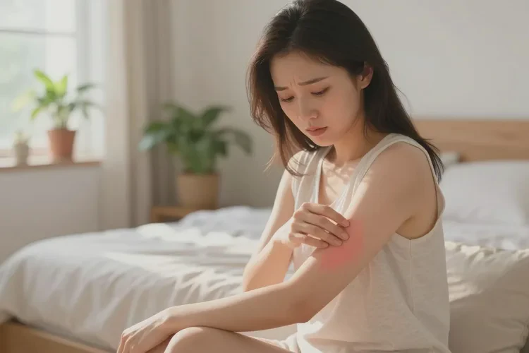 女人四肢偶尔起湿疹能治愈吗(图1)