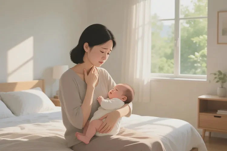 哺乳期妈妈脖子上长湿疹能治愈吗(图1)