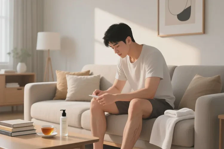 男人大腿上偶尔起湿疹能治愈吗(图1)