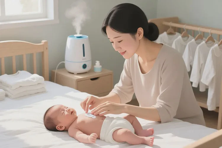 新生儿四肢有湿疹能治愈吗(图1)