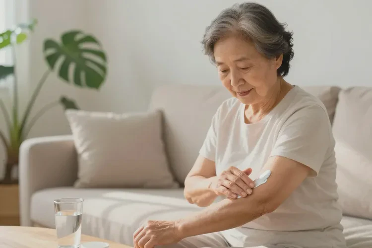 老年人手臂上容易长湿疹能治愈吗(图1)