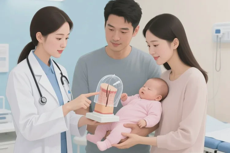 新生儿手臂长湿疹能治愈吗(图4)