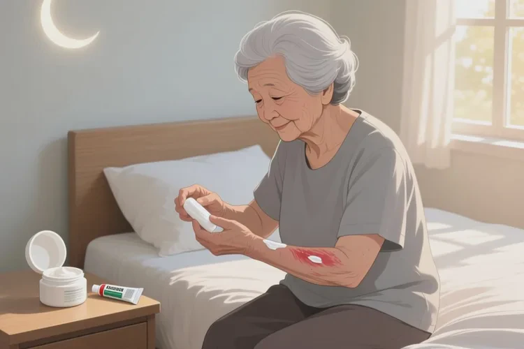 高龄老人手臂上偶尔长湿疹能治愈吗(图1)