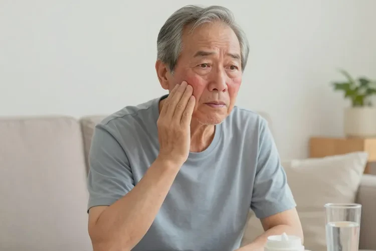 高龄老人脸上偶尔起湿疹能治愈吗(图1)