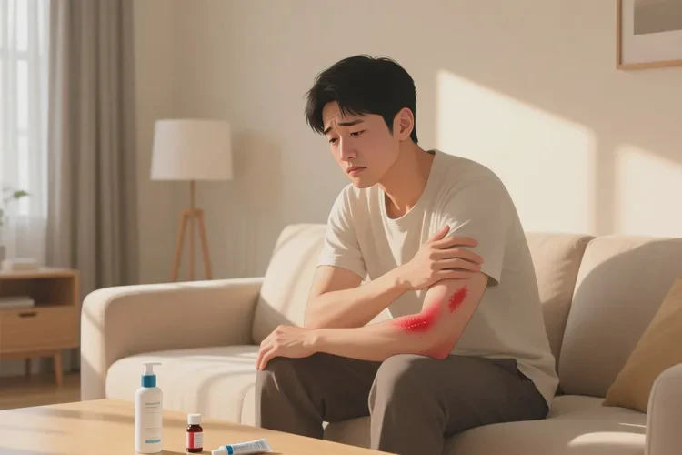 男人身上偶尔长湿疹能治愈吗(图1)