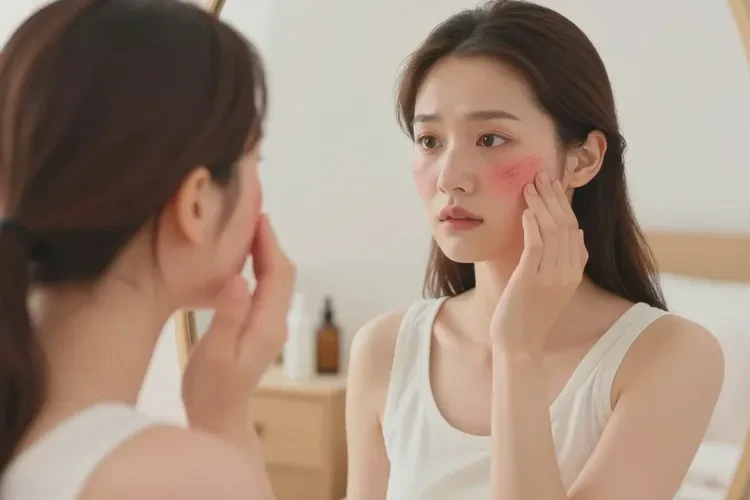 女性脸上偶尔起湿疹能治愈吗(图1)