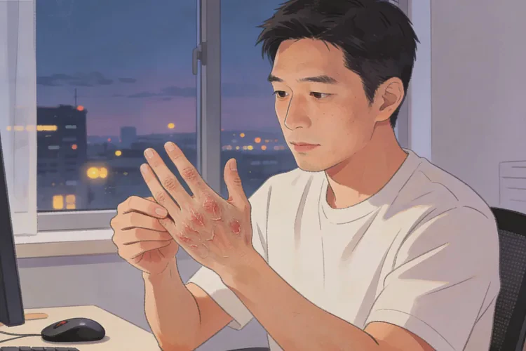 男人手上起湿疹可不可以治愈(图1)