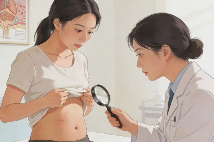 女人肚子上容易起湿疹可不可以治愈(图1)