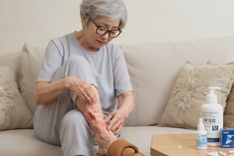 老人小腿上有湿疹可以根治吗(图1)