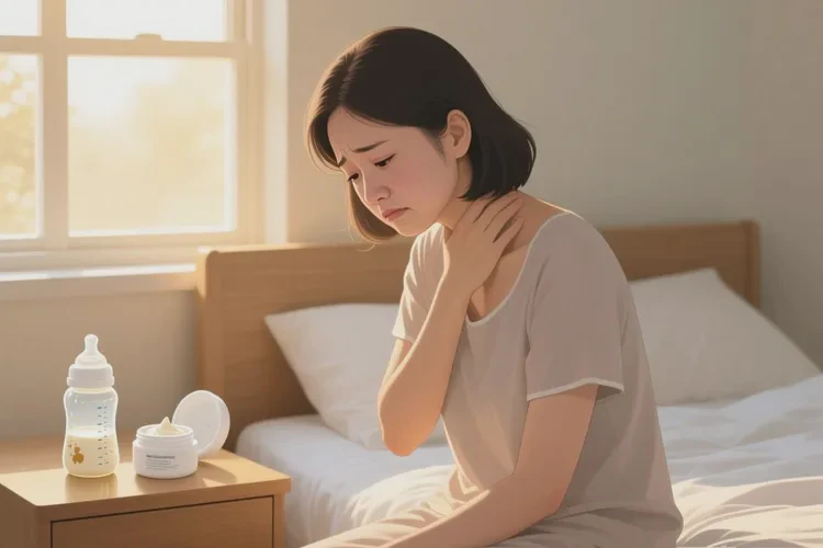 哺乳期妈妈脖子有湿疹可不可以治愈(图1)