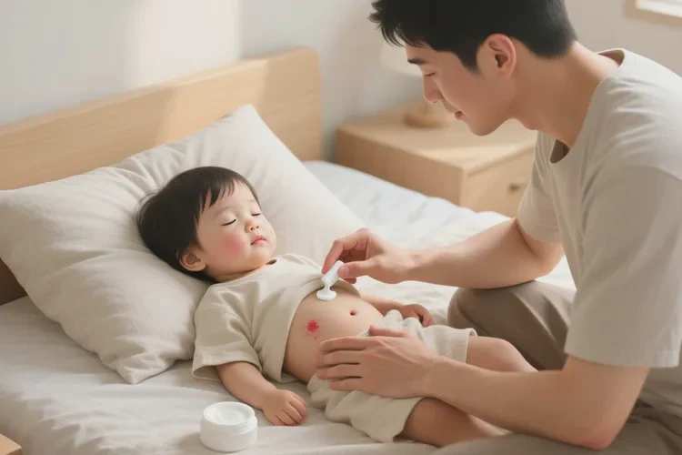 孩子肚子上长湿疹能不能治愈(图2)