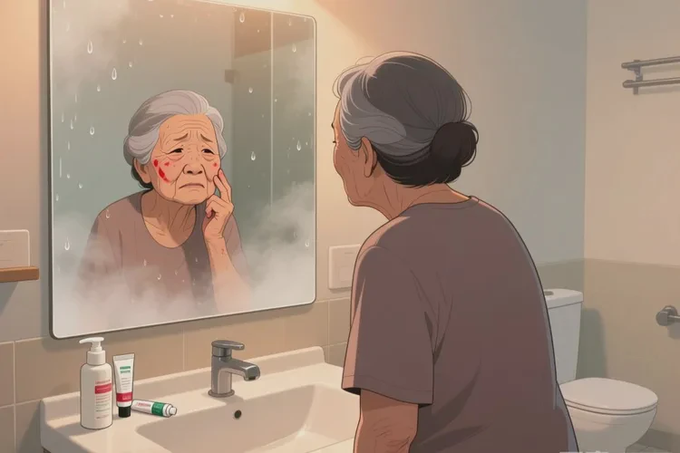 老年人面部出现湿疹可不可以治愈(图1)