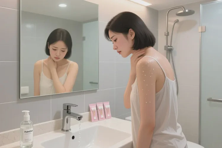 女人脖子上出湿疹可不可以治愈(图1)