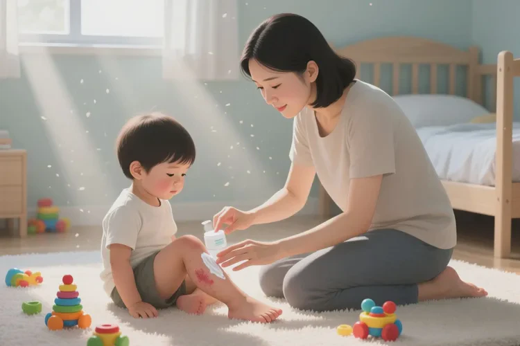 孩子小腿容易长湿疹能不能治愈(图1)