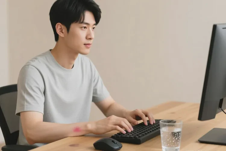 男人手臂上出现湿疹可不可以治愈(图1)