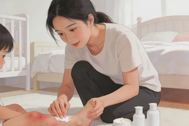 孩子小腿起湿疹能不能治愈(图1)