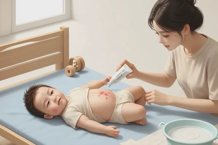 孩子肚子上容易长湿疹能不能治愈(图1)