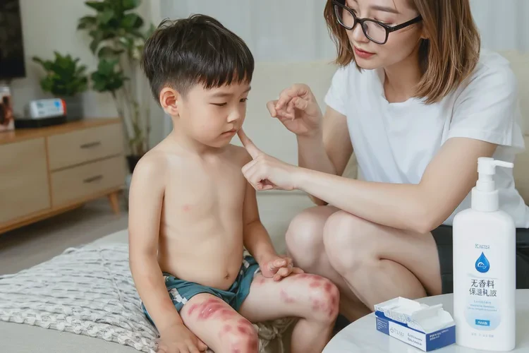 儿童小腿上长湿疹能够根治吗(图1)