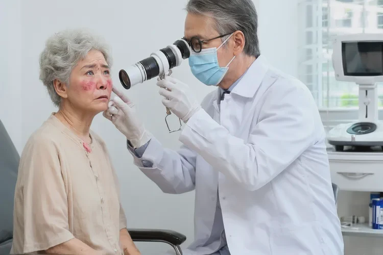 高龄老人脸上容易长湿疹可不可以治愈(图2)