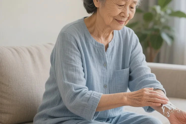 老人手臂上偶尔起湿疹可以根治吗(图1)