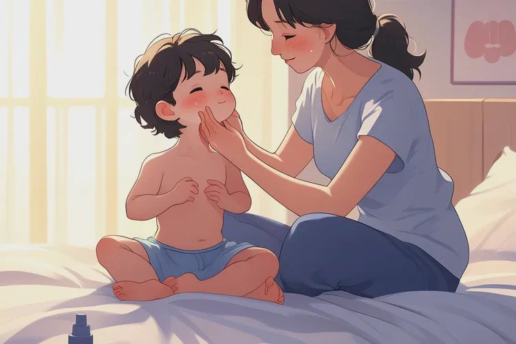 儿童脸上容易长湿疹可以根治吗(图1)