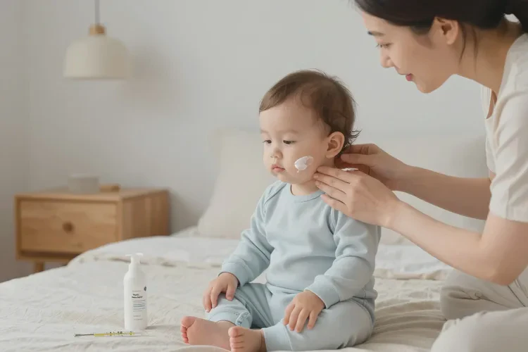 孩子脖子上起湿疹能不能治愈(图1)