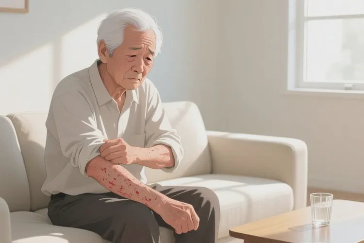 老年人手臂上出现湿疹可不可以治愈(图1)