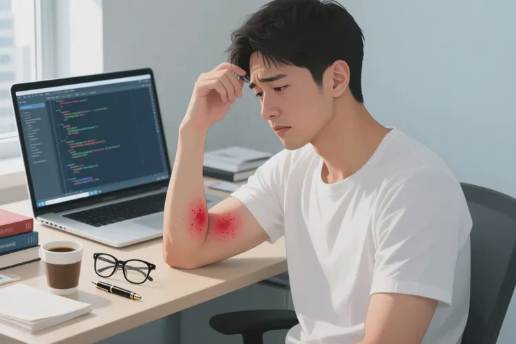 男人手臂有湿疹可不可以治愈(图1)