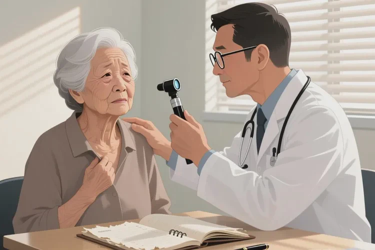 老年人脖子上出湿疹可不可以治愈(图1)