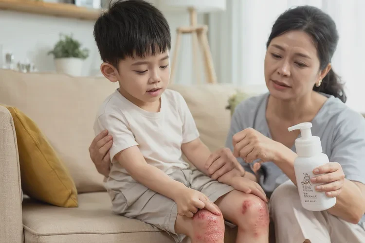 少儿大腿上起湿疹可以根治吗(图1)