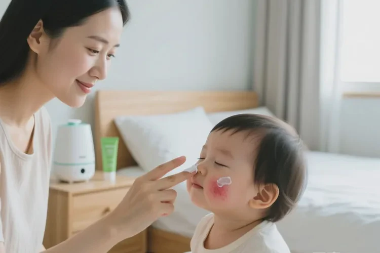 儿童面部起湿疹能不能治愈(图1)