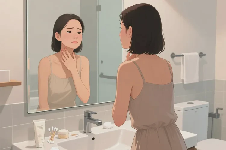 女人脖子上偶尔起湿疹可不可以治愈(图1)