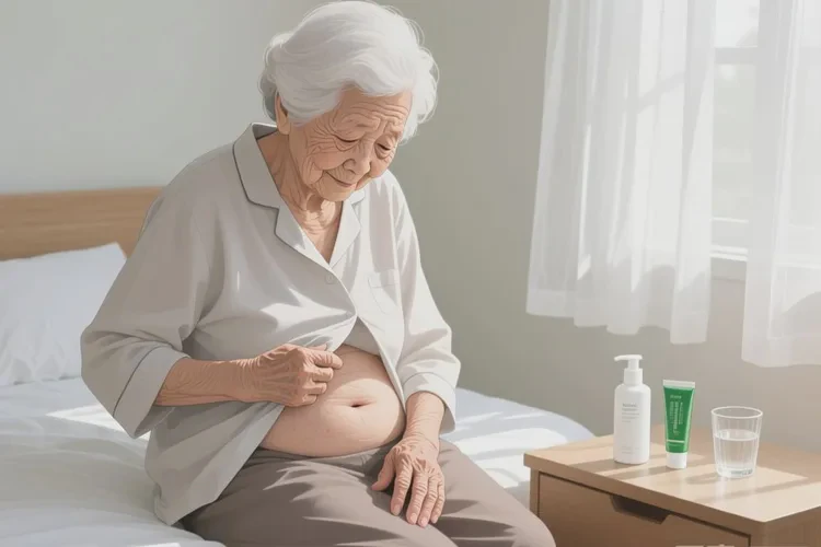 老年人肚子上偶尔起湿疹可不可以治愈(图1)