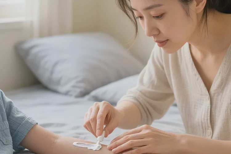 少儿手臂上有湿疹可以根治吗(图1)