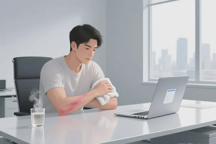 男人手臂上偶尔起湿疹可不可以治愈(图1)