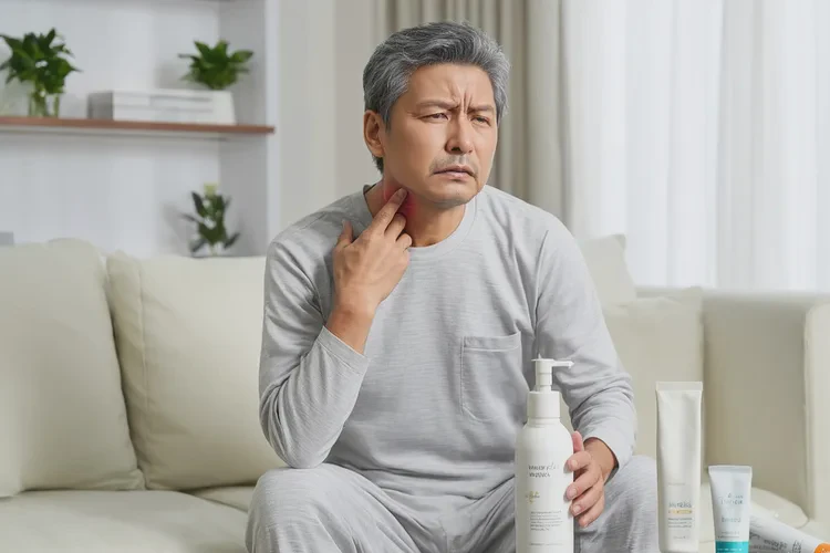 男性脖子有湿疹可以根治吗(图1)