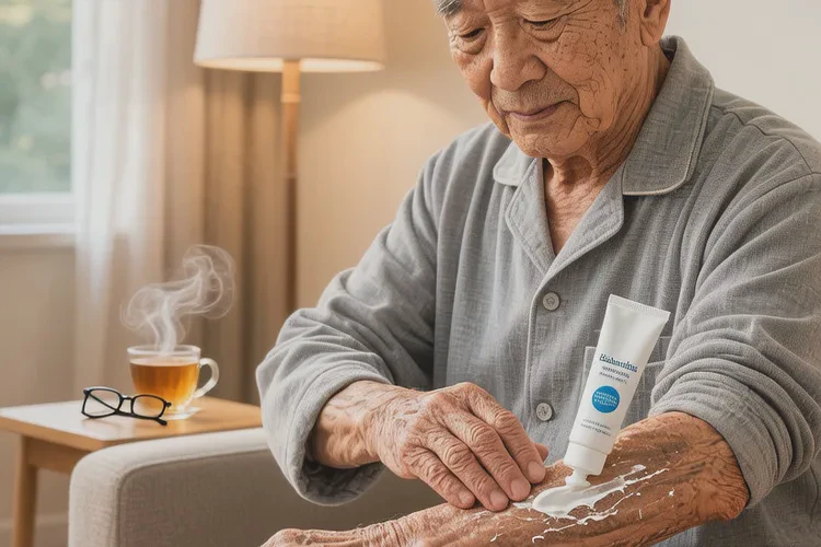 高龄老人手臂上起湿疹可不可以治愈(图1)