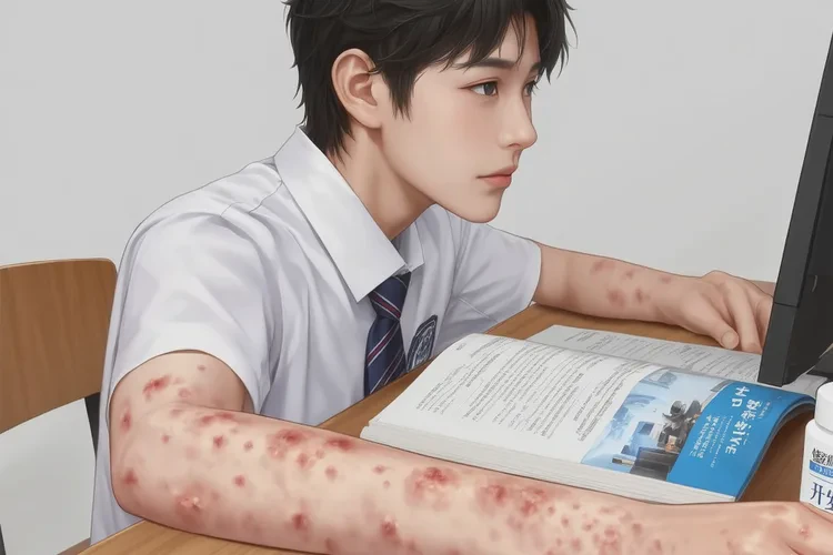 中学生手臂上经常起湿疹能根治吗(图1)